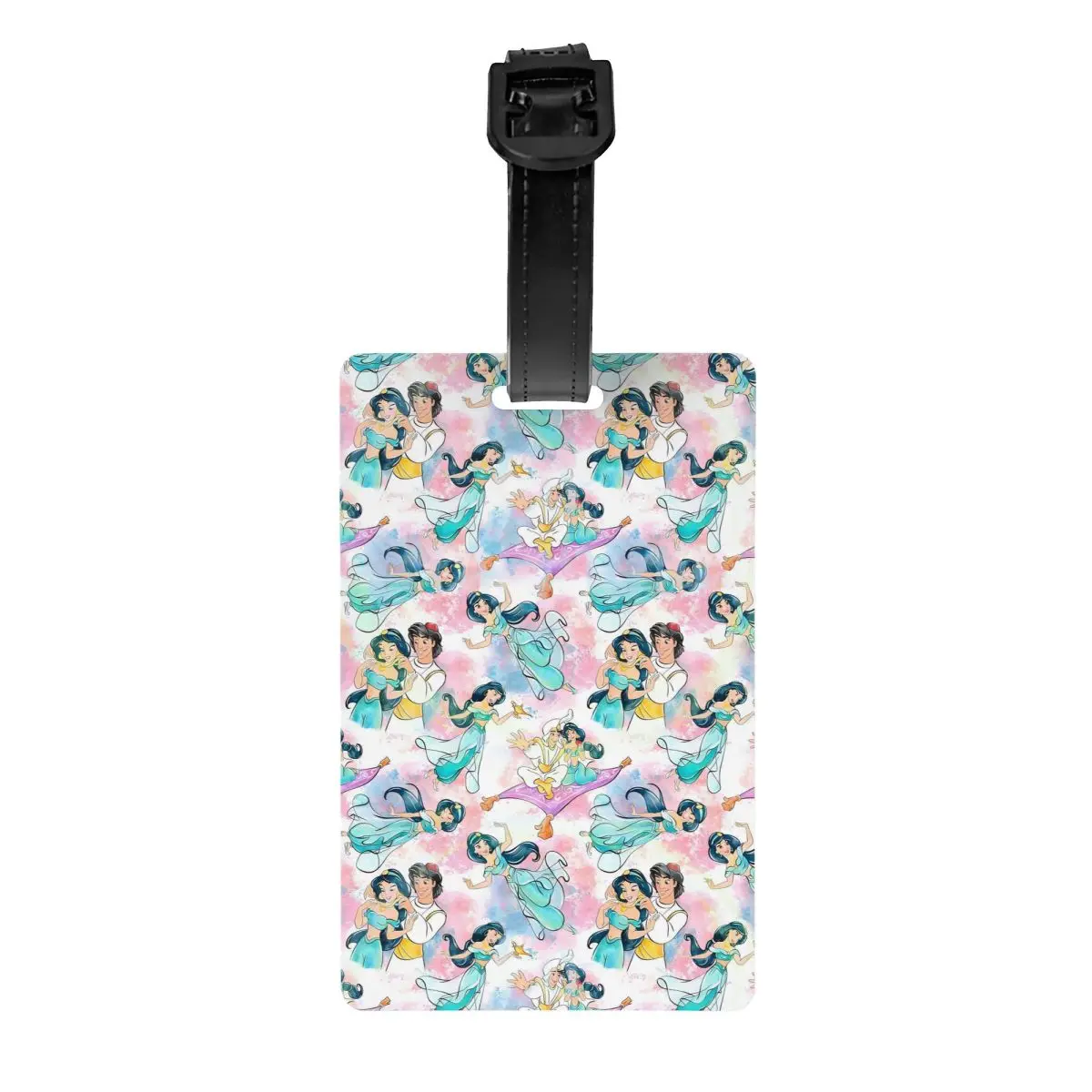 

Custom Jasmine Cartoon Luggage Tag With Name Card Aladdin Privacy Cover ID Label for Travel Bag Suitcase