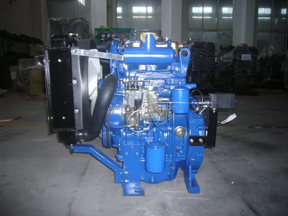 HF2110D twin cylinder diesel engine at 1800RPM with output shaft