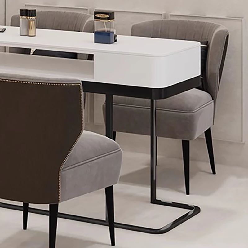zf-Italian Design Nail Desk Luxury Profesional Storage Aesthetic Nail Desk Unique Modern Mesa Manicura Nail Salon Furniture%
