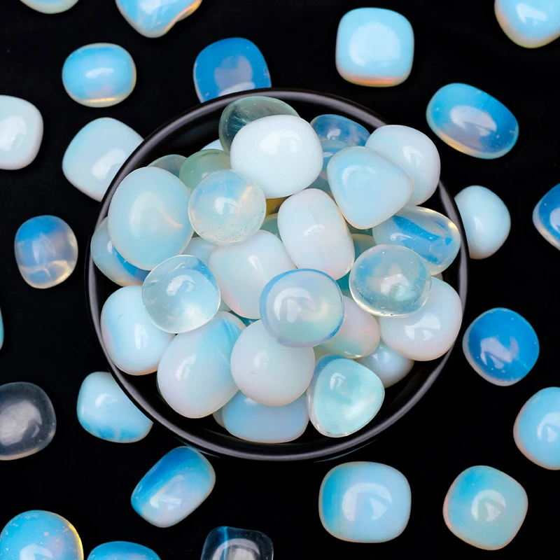 100g/bag Natural Crystal White Opal Tumbled Stone Home Decor Stone DIY Jewelry Making