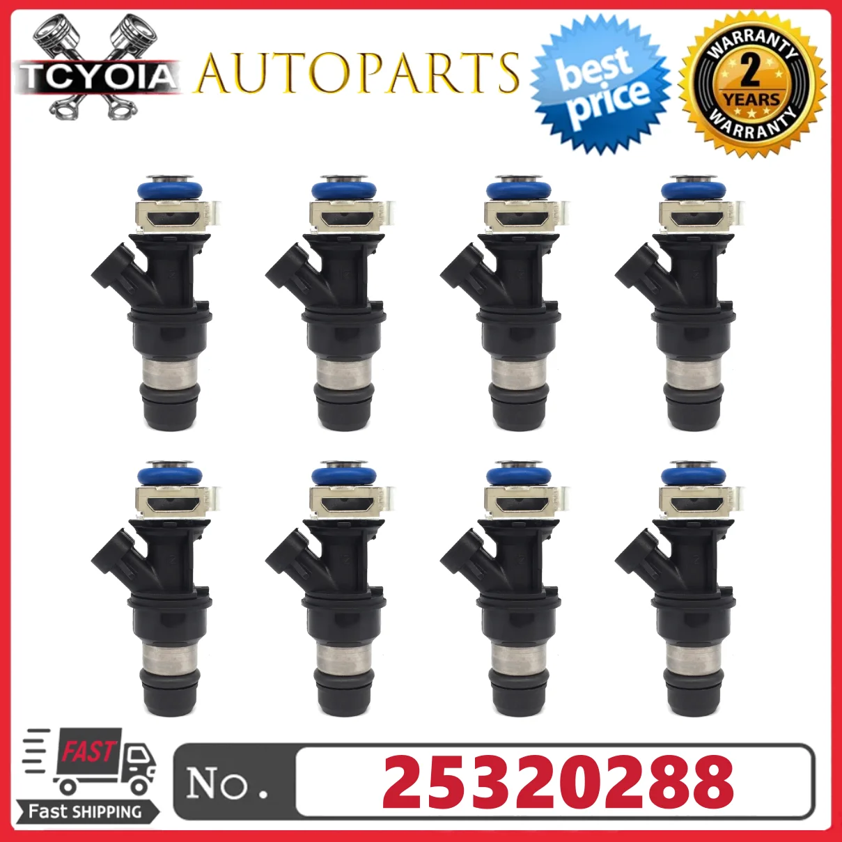 

8 шт./лот 25320288 Топливная форсунка для CHEVROLET GMC BUICK HUMMER AVALANCHE DENALI H2 5.3L 4.8L 6.0L