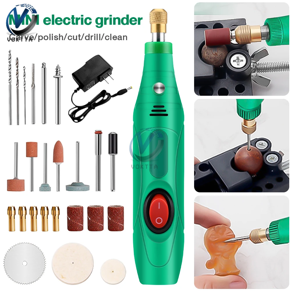 Mini Electric Drill Portable Handheld Electric Grinding Polishing Engraver Pen DIY Electric Drill Milling Polishing Rotary Tools