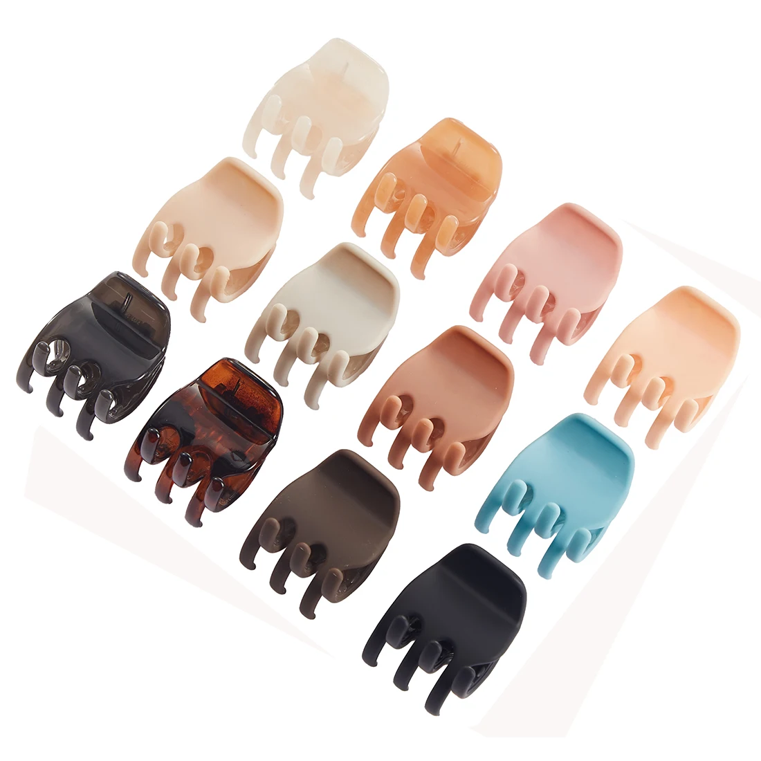 12 Pack Hair Claw Clips 1.3 Inch Multicolor Medium Size Claws Hair Jaw Clip for Women Classic Style Claw Clip for Girls Thick or