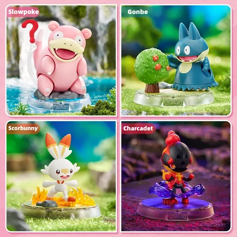 BLOKEES Building Block Doll Pokémon Psyduck Pikachu Splicing Model Scorbunny Slowpoke Ornaments Movable Toy Gifts