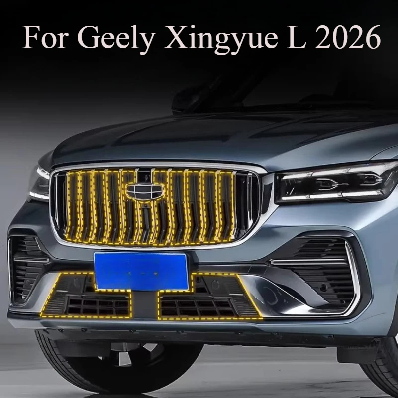 For Geely Xingyue L 2026 Front Grill Guard Grille Inserts Mesh Anti Insect Net Cover Bumper Grid Filter