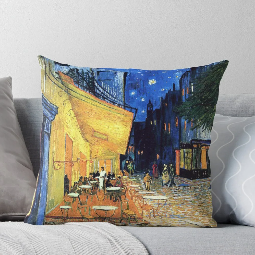 

Vincent van Gogh - The Cafe Terrace on the Place de Forum in Arles at Nigh Throw Pillow Christmas Pillow Covers Pillow Cases