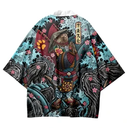Fashion Japanese Anime Print Cosplay Kimono Summer Beach Women Cardigan Yukata Shirt Traditional Men Haori Asian Clothing