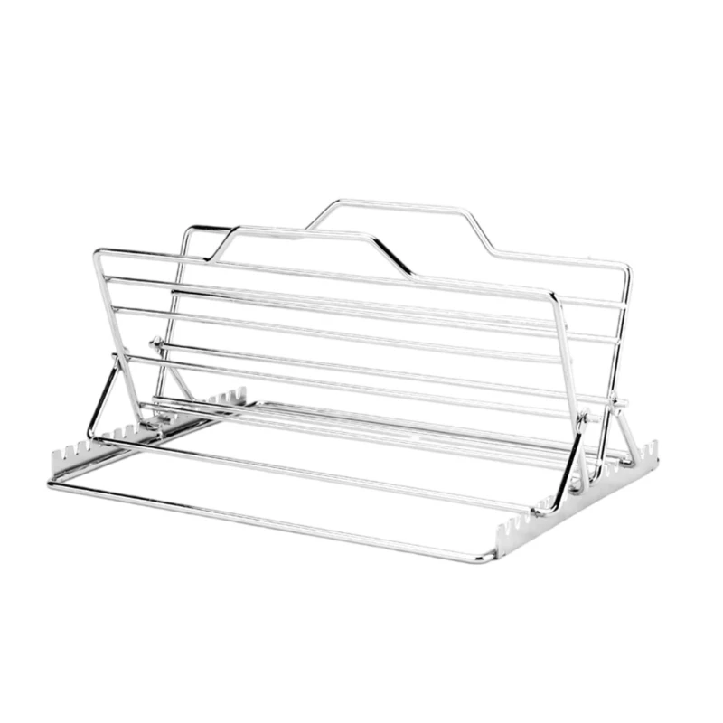 

Adjustable Stainless Steel Turkey Chicken Roasting Rack for Oven and Grills Use F1CC