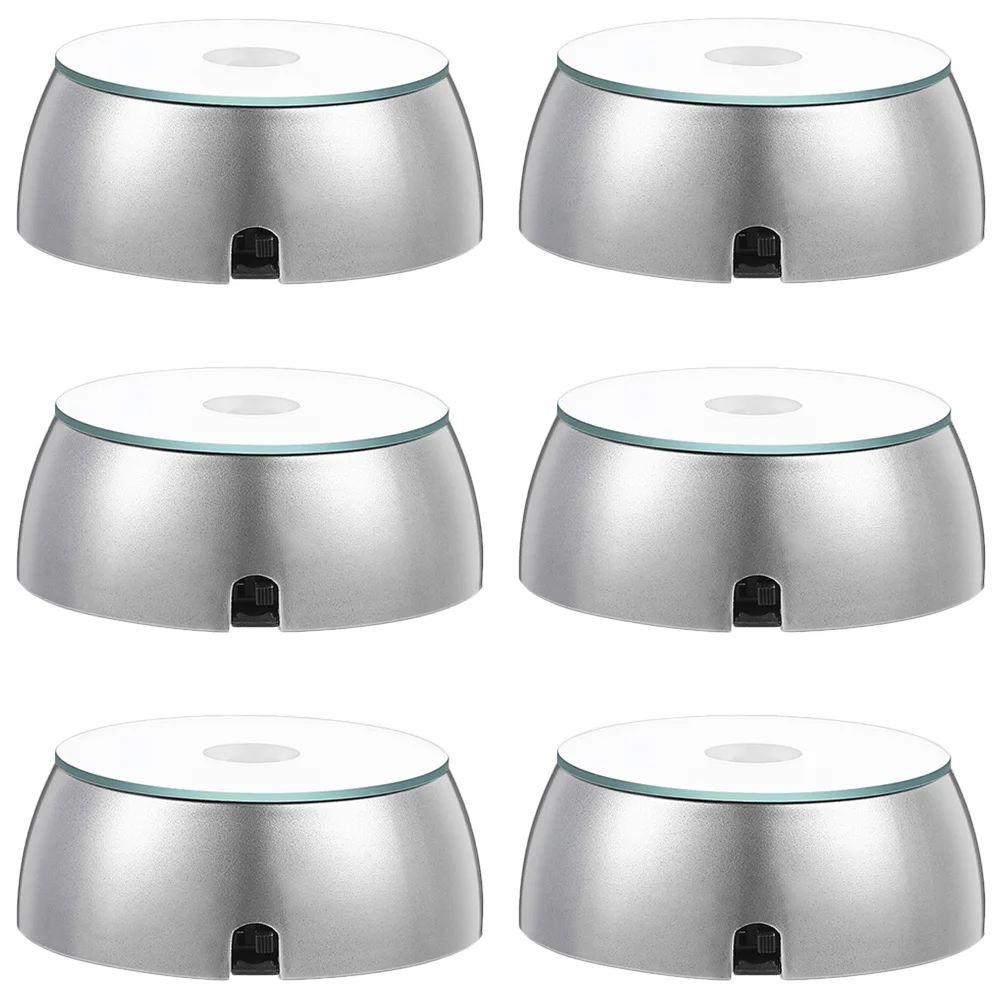 6pcs Led Light Base For Crystal Art Glowing Display Stand For 3D Figurines Jewelry Acrylic Home Decoration Rgb Lighting Base