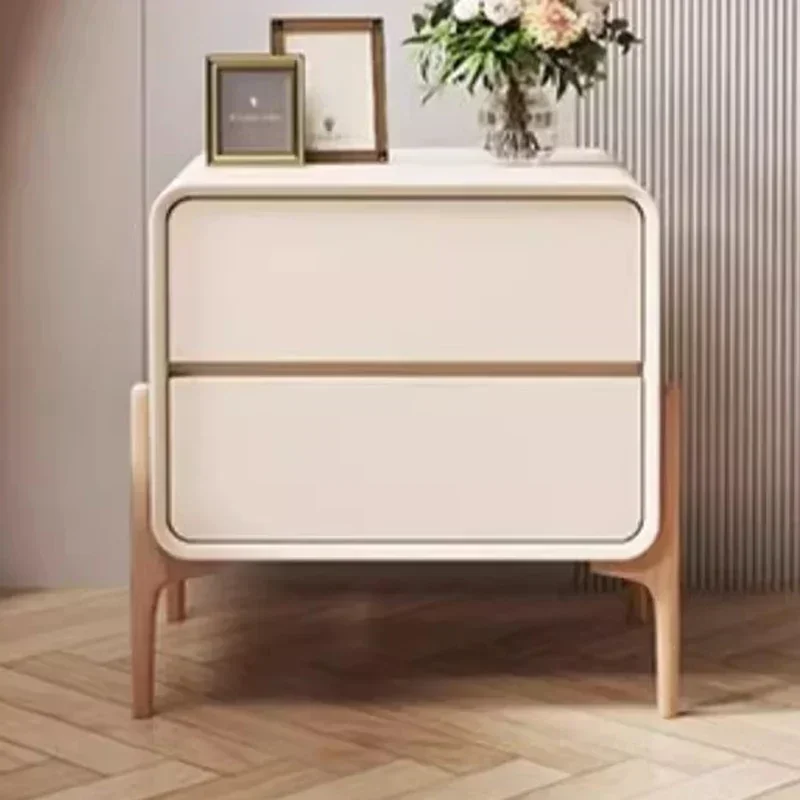 Mini Dressing Wooden Bedside Cabinet Mid-century Minimalist Premium Night Tables Light Luxury Mesitas Para Salas Furniture