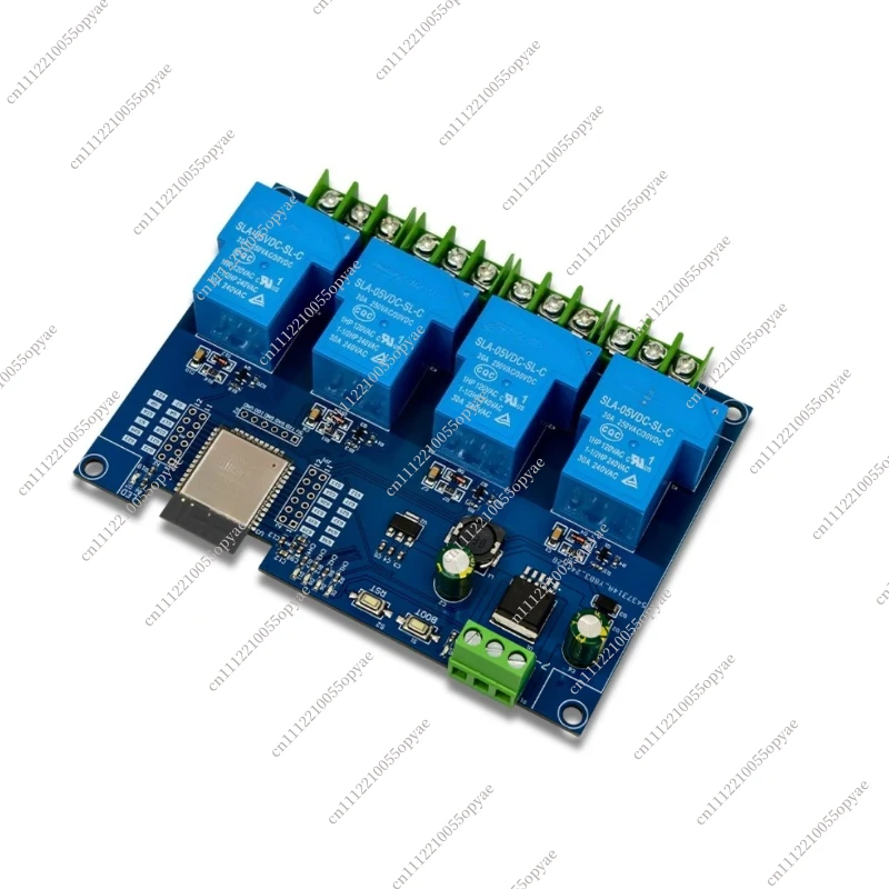 Плата разработки ESP32E, 4-канальный релейный модуль 30А, программируемый контроллер Wi-Fi/Bluetooth для автоматизации умного дома, DC7-28В/5В