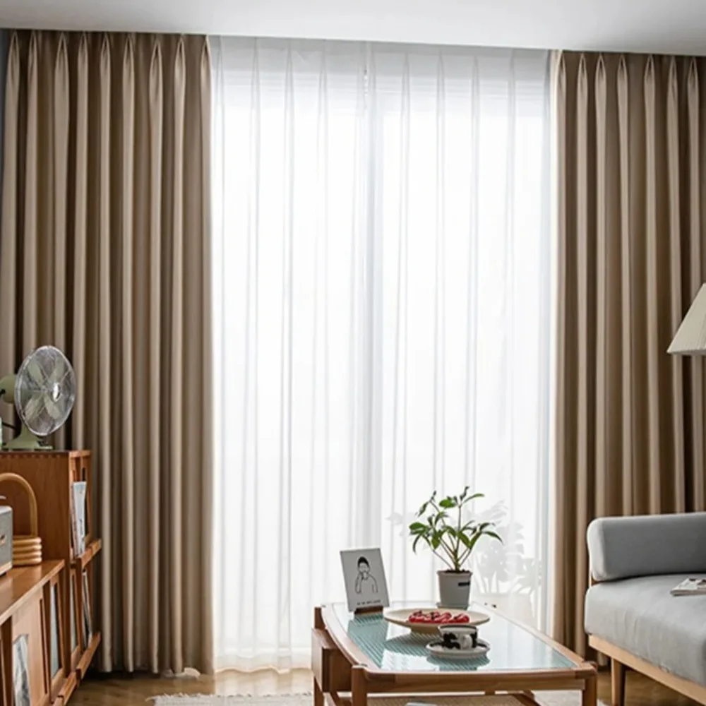 Thermal Insulated Blackout Curtain, Blinds for Living Room, Window Treatment Drapes for Bedroom,Big Size Custom Made