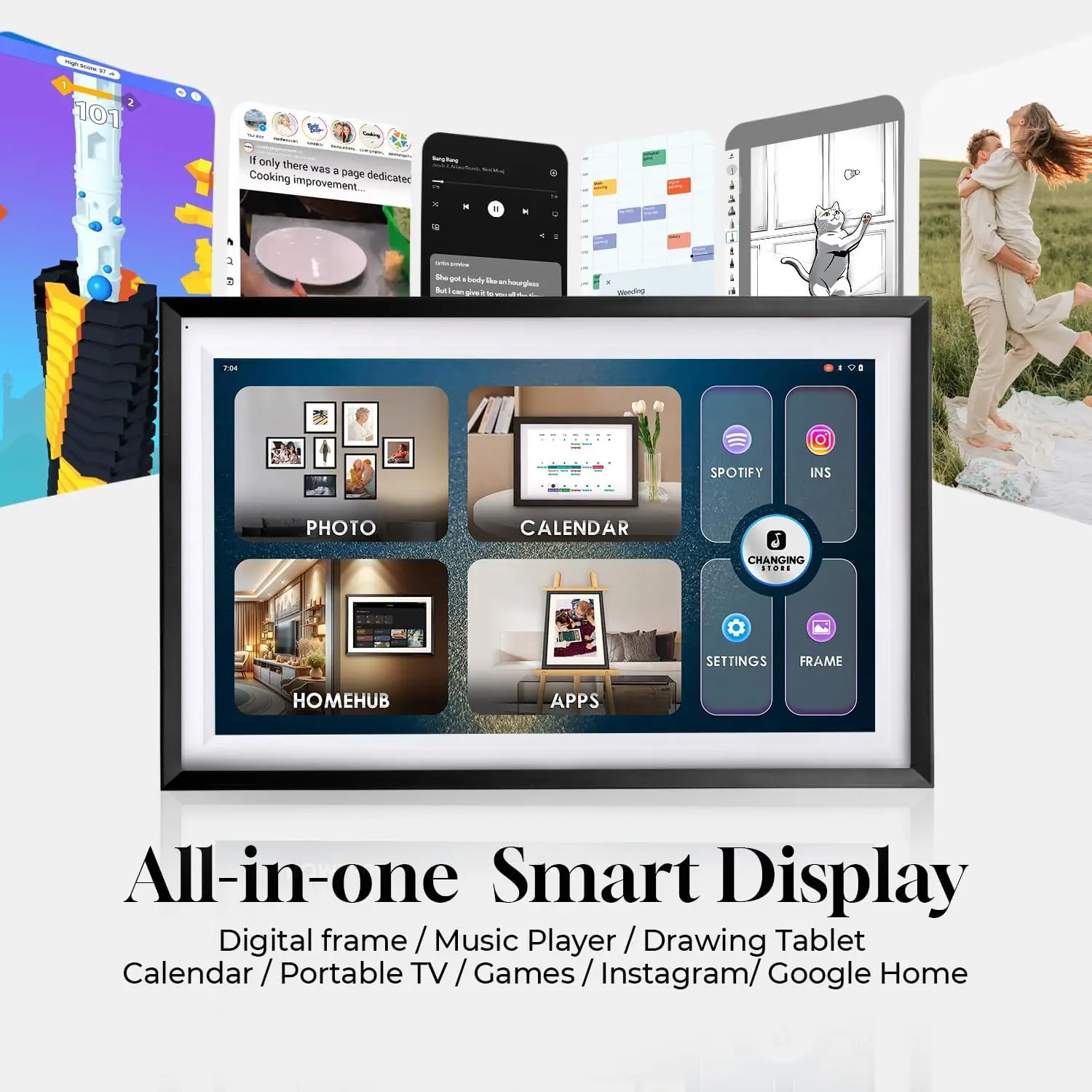 All-in-One Smart Digital Calendar and Picture Frame The Changingtouch Smart Display F16S is your go-to digital calendar and