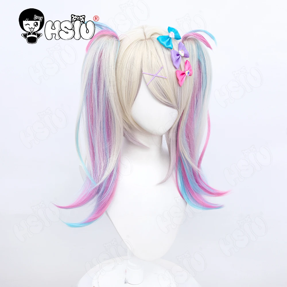 Potrzebująca dziewczyna KAngle anioł gra w peruka do Cosplay cukru potrzebująca dziewczyna przedawkowała peruka do Cosplay 45CM Gradient podwójny