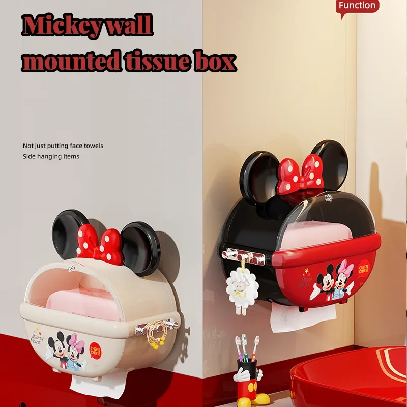 

Mickey Mouse Tissue Box Cover Creative Cartoon Paper Tissue Holder For Home Desktop Bedroom Car Decoration Cute Gift