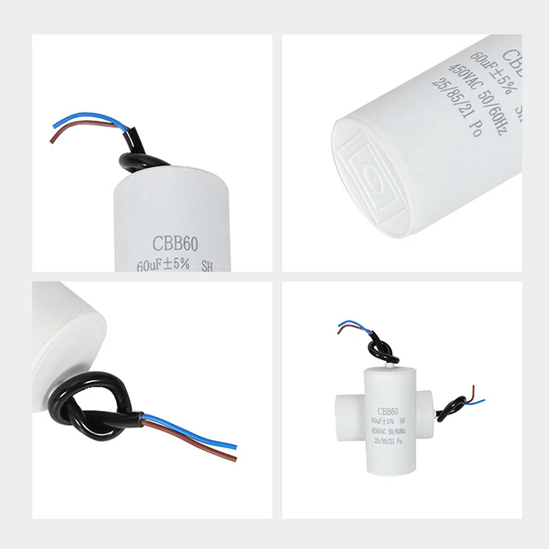 Capacitor de partida do motor cbb60 ac450v 3/4/5/6/8/9/10/12/14/15/16/18/20/25/30/40/45/50/60/70/80uf para máquina de lavar