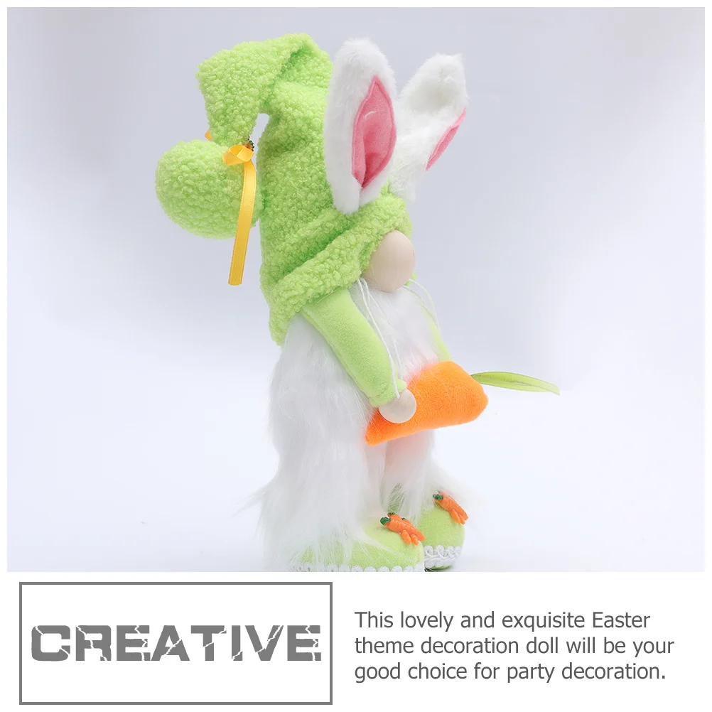 

Easter Gnome Decor Rabbit Gnome Ornament Lovely Gnome Adornment Gnome Tabletop Decor