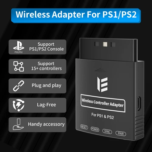 Imagen 2 del producto Adaptador de controlador inalámbrico RGEEK, convertidor de controlador inalámbrico para consola PS1/PS2, Compatible con PS4/PS5, Switch Pro, Xbox