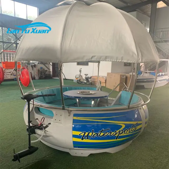 Chinese Manufacturer entertainment adult party bbq donut boat for sale /water playground equipment Electric BBQ Water Donut Boat