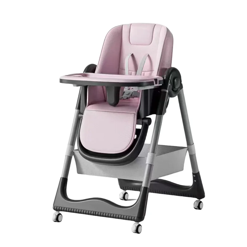 

Plastic folding dining chair Baby High Chair can sit and lie booster baby chair