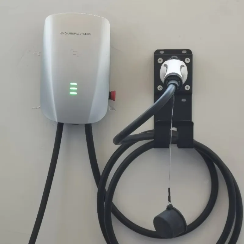 Customized Wallbox 7kw 32a Blue Tooth 22 Kw App Connector Electric Charger Type2 Ac Ev Charger Station Wall-mounted