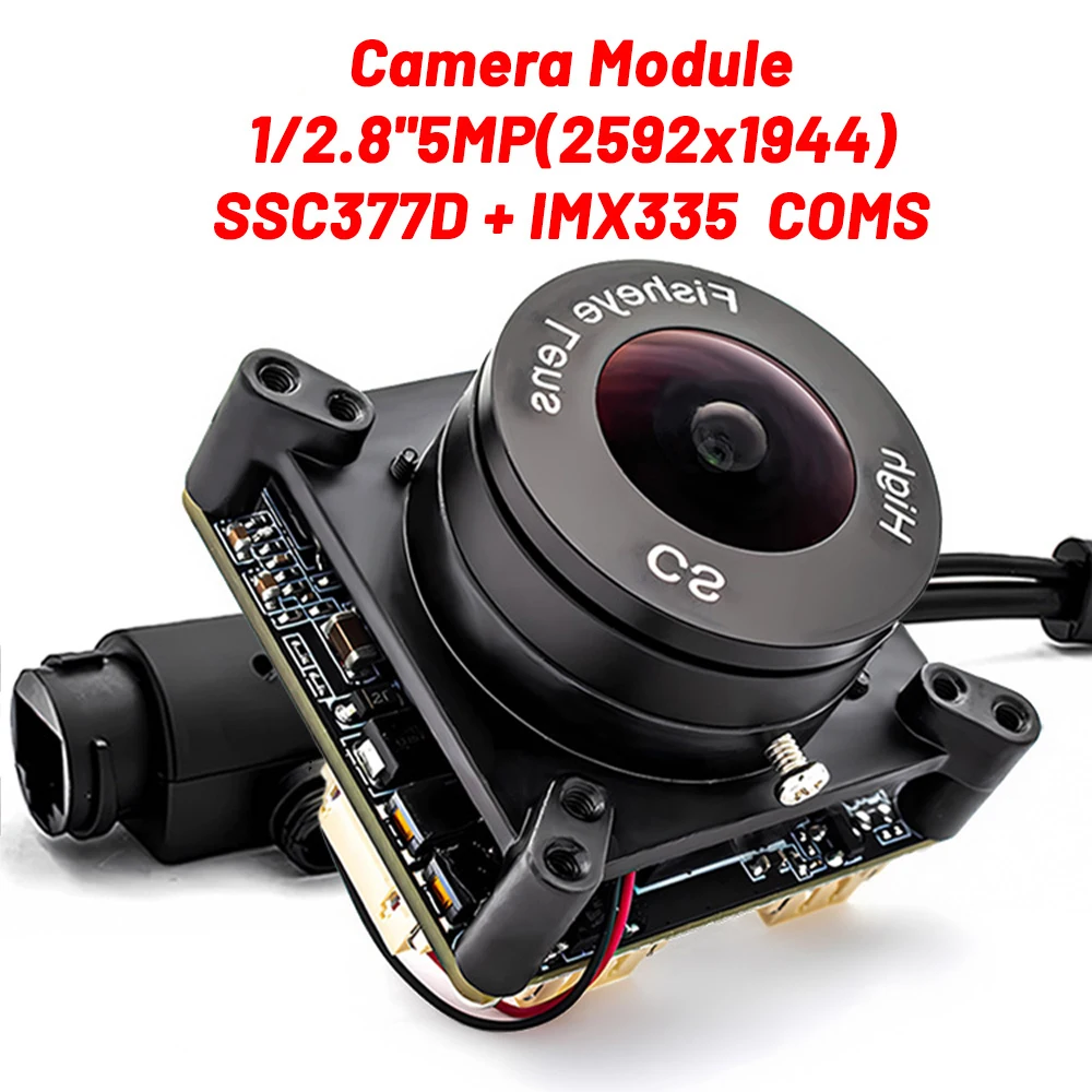 RTSP RTMP 5MP IP Camera Module 2592*1944 25FPS IMX335 CMOS With Varifocal CS Lens Provide SDK Onvif Push Video Stream To YouTube