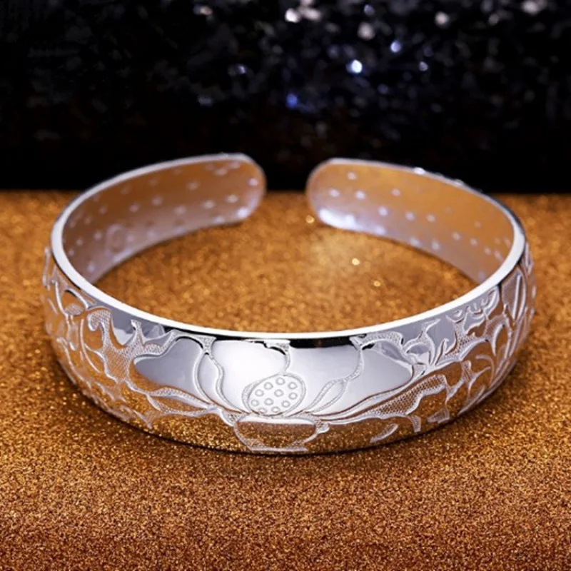 Pulsera de plata de ley 925 para mujer y hombre, joyería tejida a mano, ajustable, para fiesta de boda, elegante y bonita.