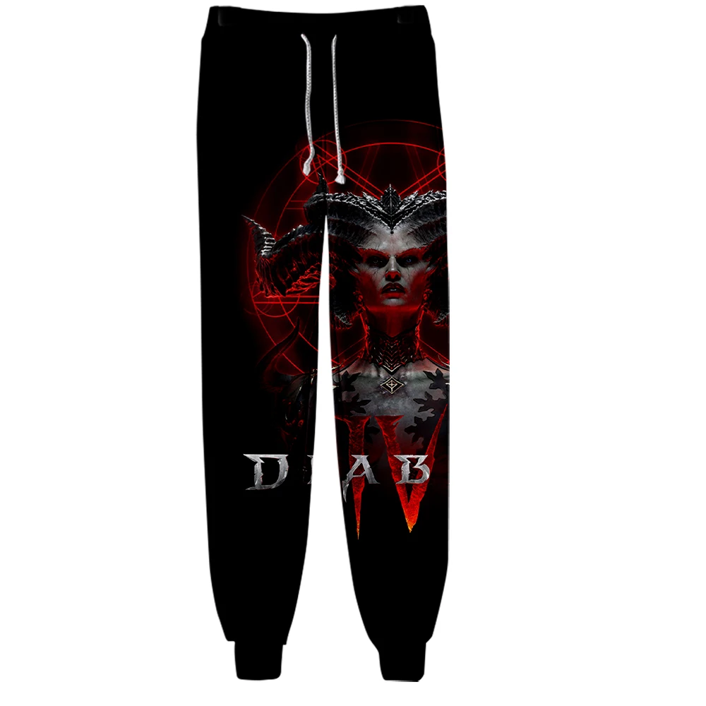 

Diablo IV Game 2023 New Trousers Long Sleeve Jogger Pants Women Men Sweatpants Harajuku Streetwear 3D Pants