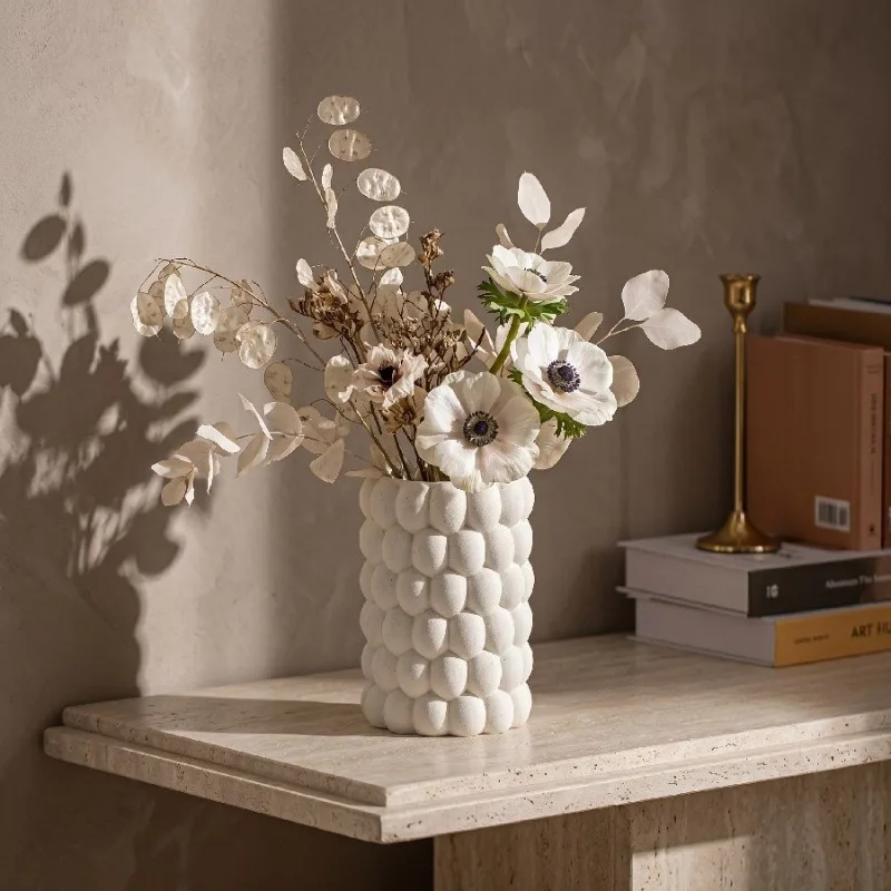 Living Room Flower Arrangement, Hydroponic Dried Flower Art, Home Decoration, New Ceramic Vase Decoration