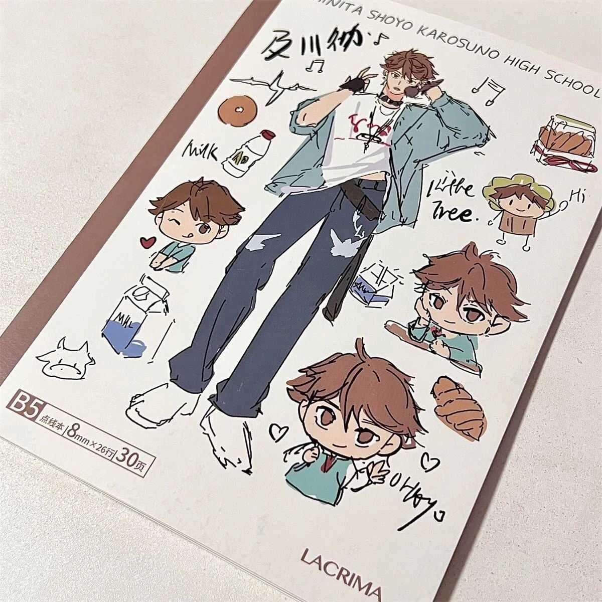 Exercise Book Haikyuu!! Shoyo Hinata Tobio Kageyama Oikawa Tooru Sugawara Koushi Cosplay NotebookStudent Journal Ledger Workbook
