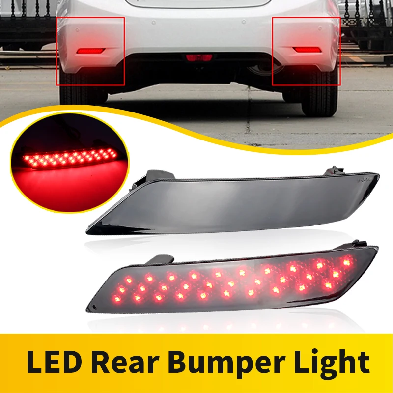 

2PCS LED Rear Bumper Brake Light For Honda Civic Sedan/4DR Only 2013-2015 Rear Stop Lamp for Cars Red/Smoked OEM# 33505-TR0-A51