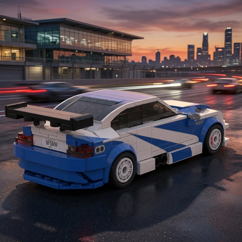 

486PCS Performance Sports Car Model MOC Building Bricks City Car Modular Technology Assemble Toys Suit Children Holiday Gifts