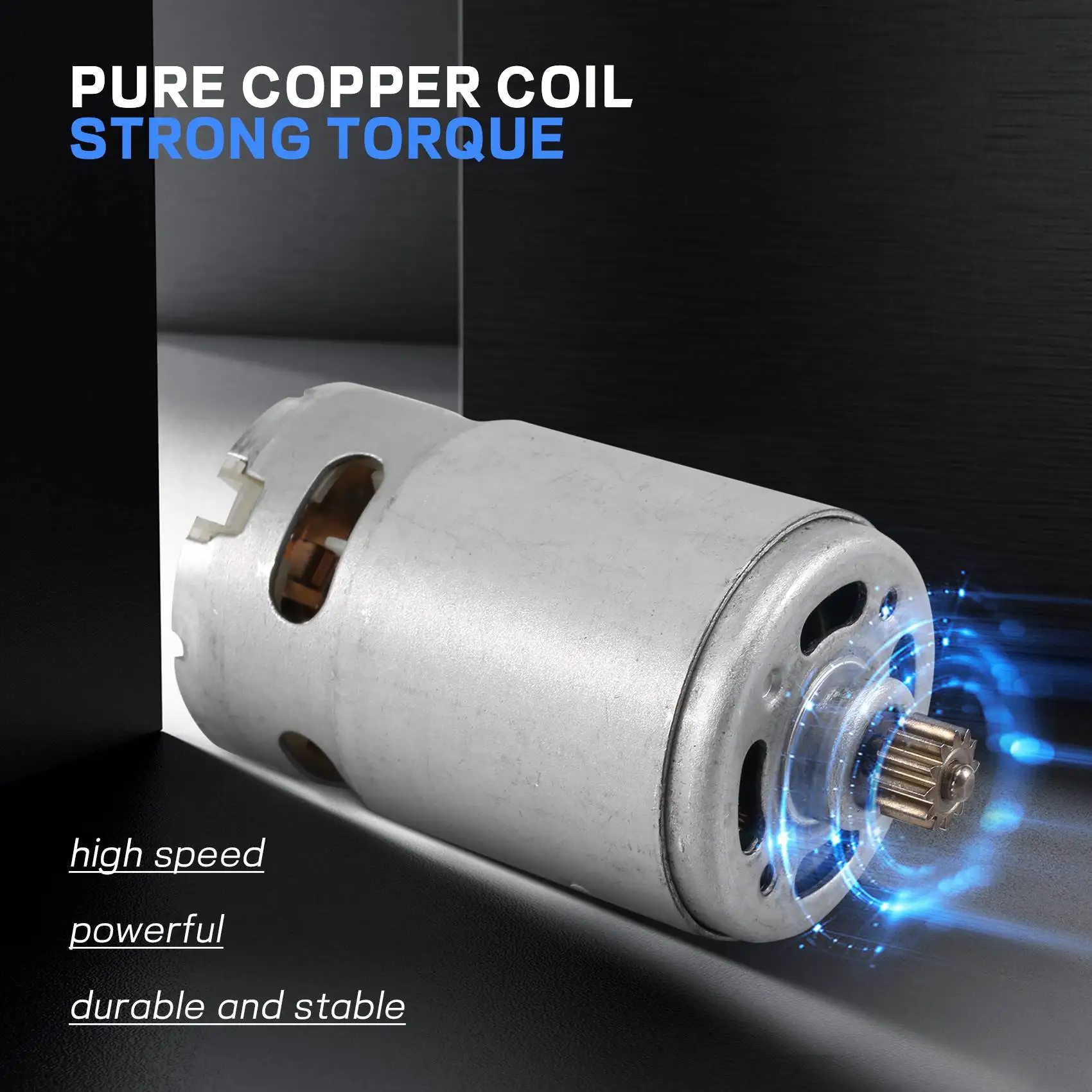 DC Motor 18V For Children Electric Car,RC Ride, Baby Car Electric Motor RS550 Gearbox 12 Teeth Engine-ABQU