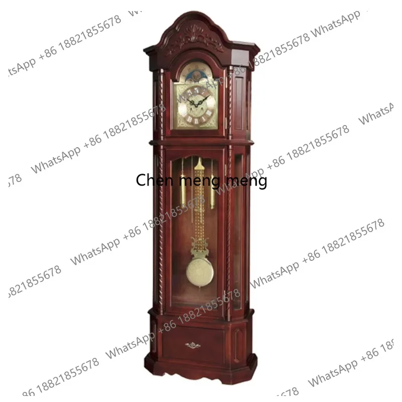 

High Grade Classic Hand Carved Wooden Pendulum Floor Clocks Grandfather Clock Standing Clock