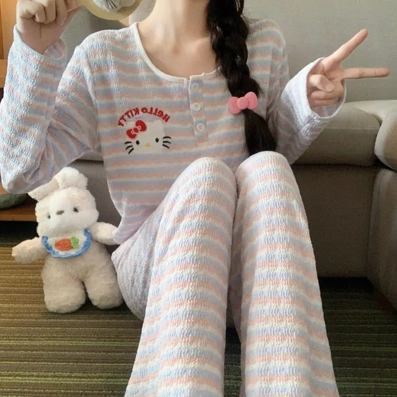 Hello Kitty Sanrio Offers and Liquidation Set 2 Piece Woman Women Sets Outfit New Matching Pants Novelty in Coordinated Products