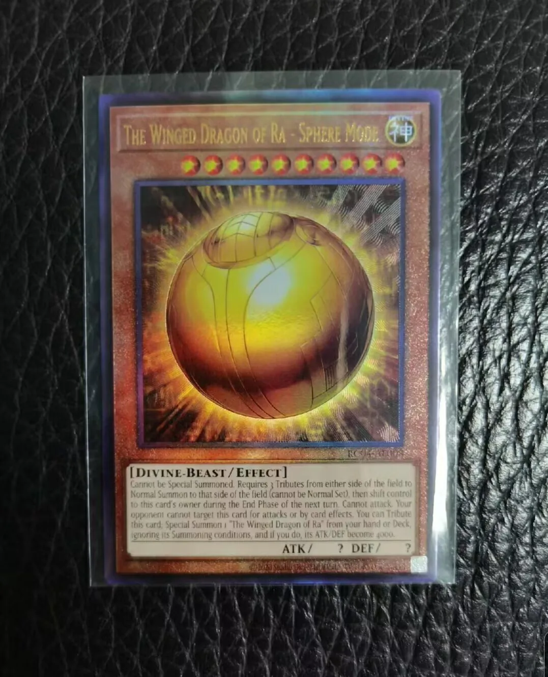 

Yugioh KONAMI Duel Monsters RC04-AE008 The Winged Dragon of Ra - Sphere Mode Ultimate Rare Asian English Collection Mint Card