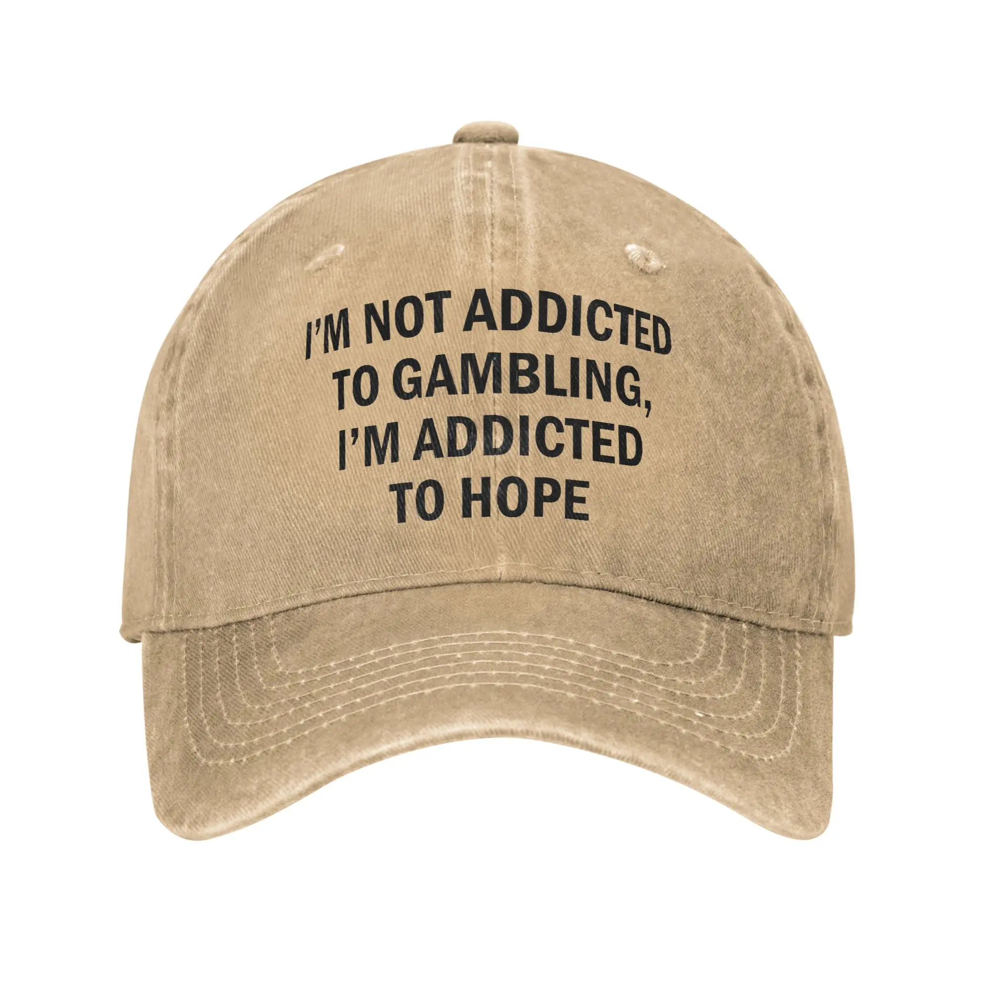 Not Addicted Gambling Addicted Hope Cap  Creative Baseball Cap Hats Visor Protection Snapback Cotton tops gorras