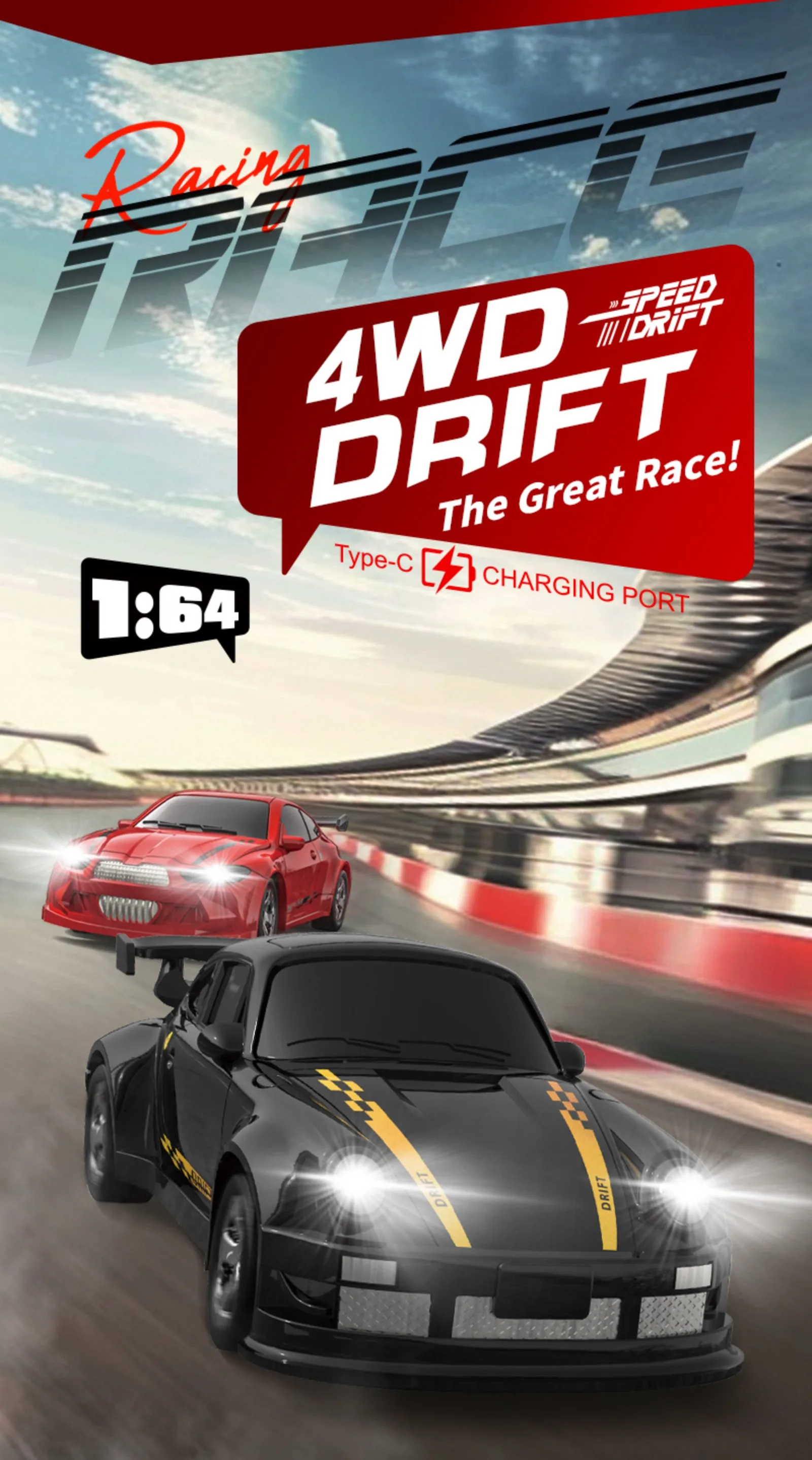 KF20 1:64 Mini RC Drift Car – detail image 1