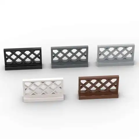 MOC 10PCS 3185 울타리 1x4x2 빌딩 블록 키트 격자 교육 조립 벽돌 입자 퍼즐 장난감 어린이 생일 선물