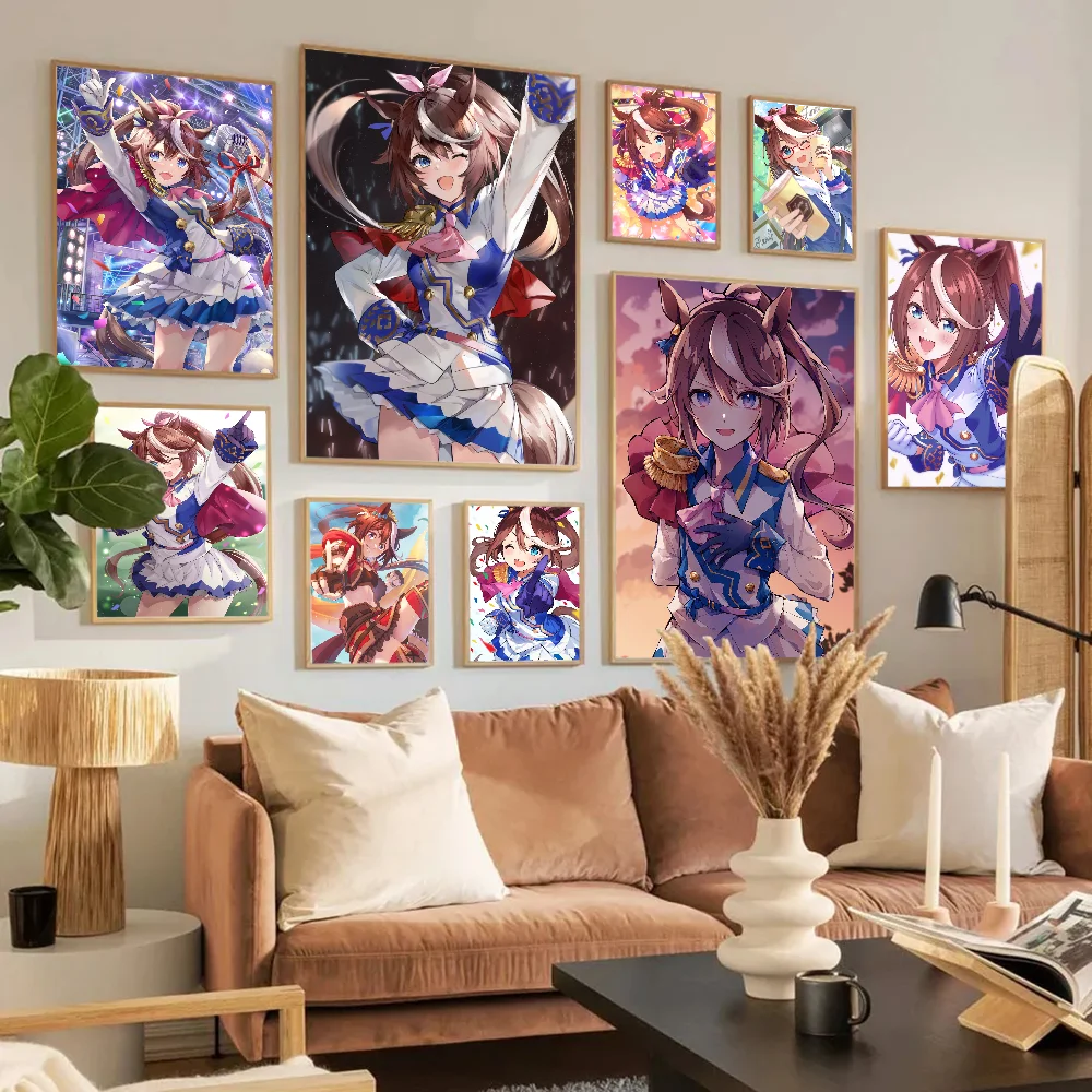 Tokai Teio Uma Musume Pretty Derby Vintage Posters Sticky Whitepaper Prints Posters Artwork Posters Wall Stickers