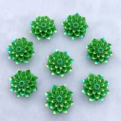 20 millimetri di trasporto Della Resina Fiore bianco AB della resina 3D Cabochons del fiore della decorazione della casa accessori Dei Monili button 20 pcs-HS45