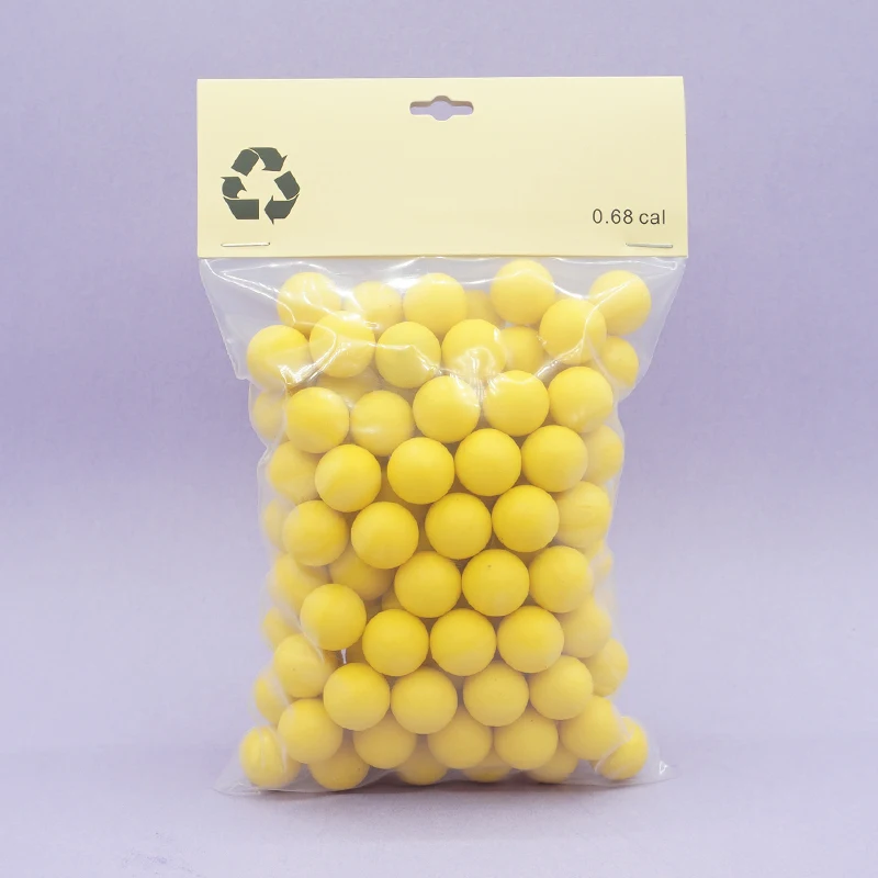 .68 Cal X130 Bolas para Defensa y Práctica, Munición de Calibre 0.68 Reutilizable Plástico TPE Paintballs para S2 y T4E HDR68
