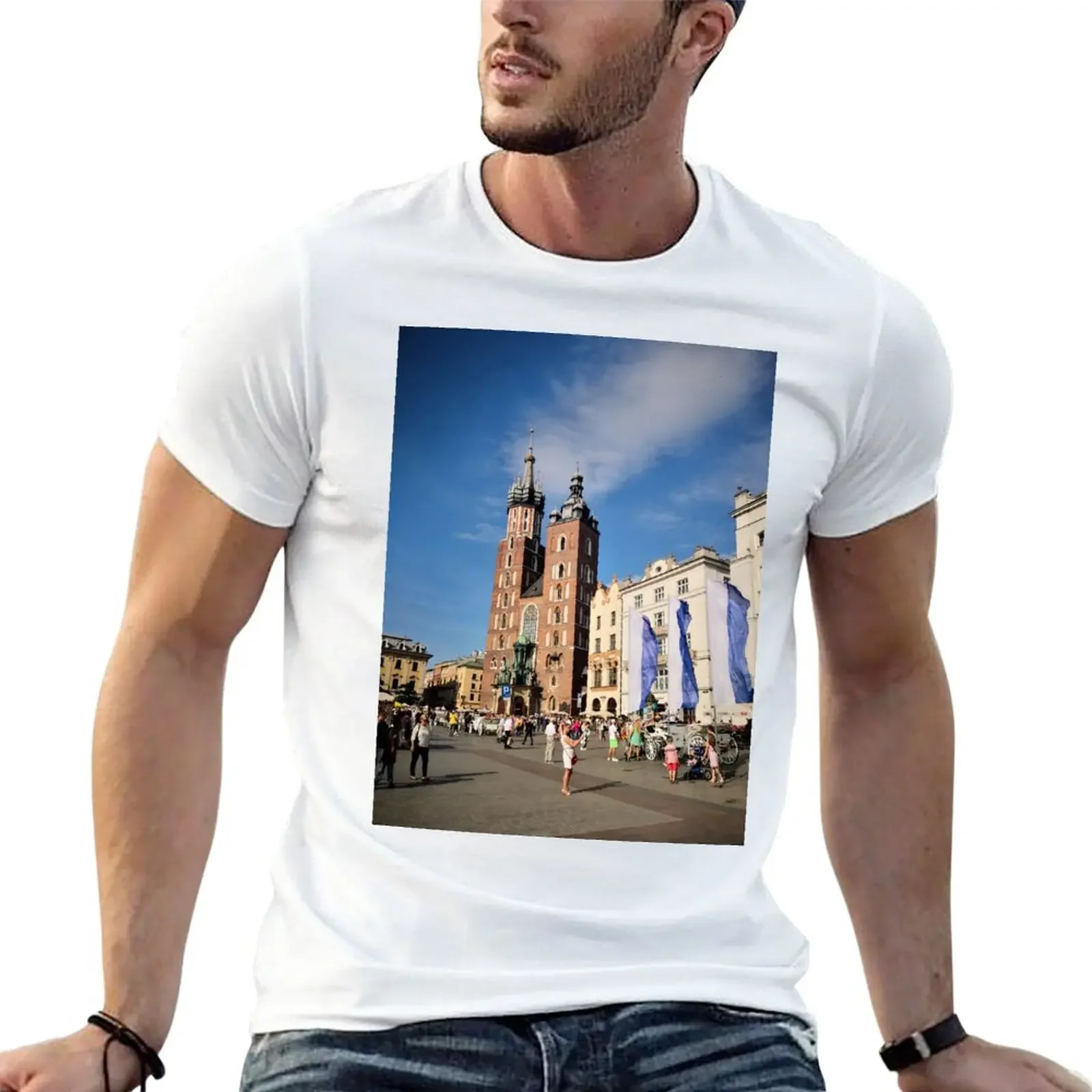 St. Mary's Basilica T-Shirt sports fans new edition plain white t shirts men