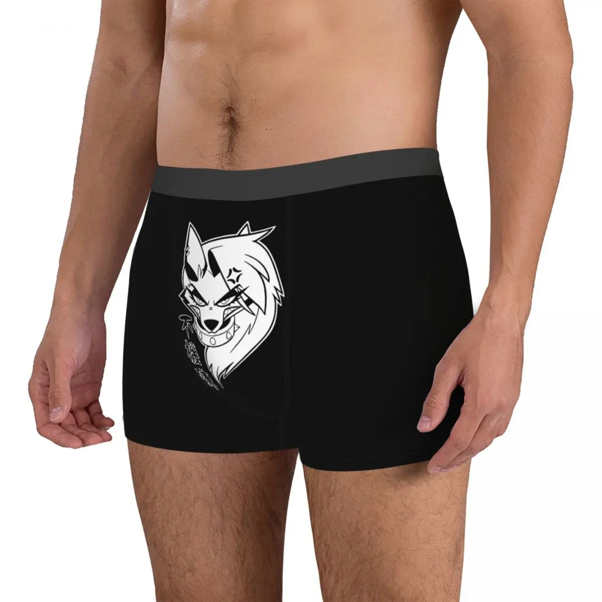 Men Loona Boxer Briefs Shorts Panties Breathable Underwear Helluva Boss Anime Homme Fashion Plus Size Underpants