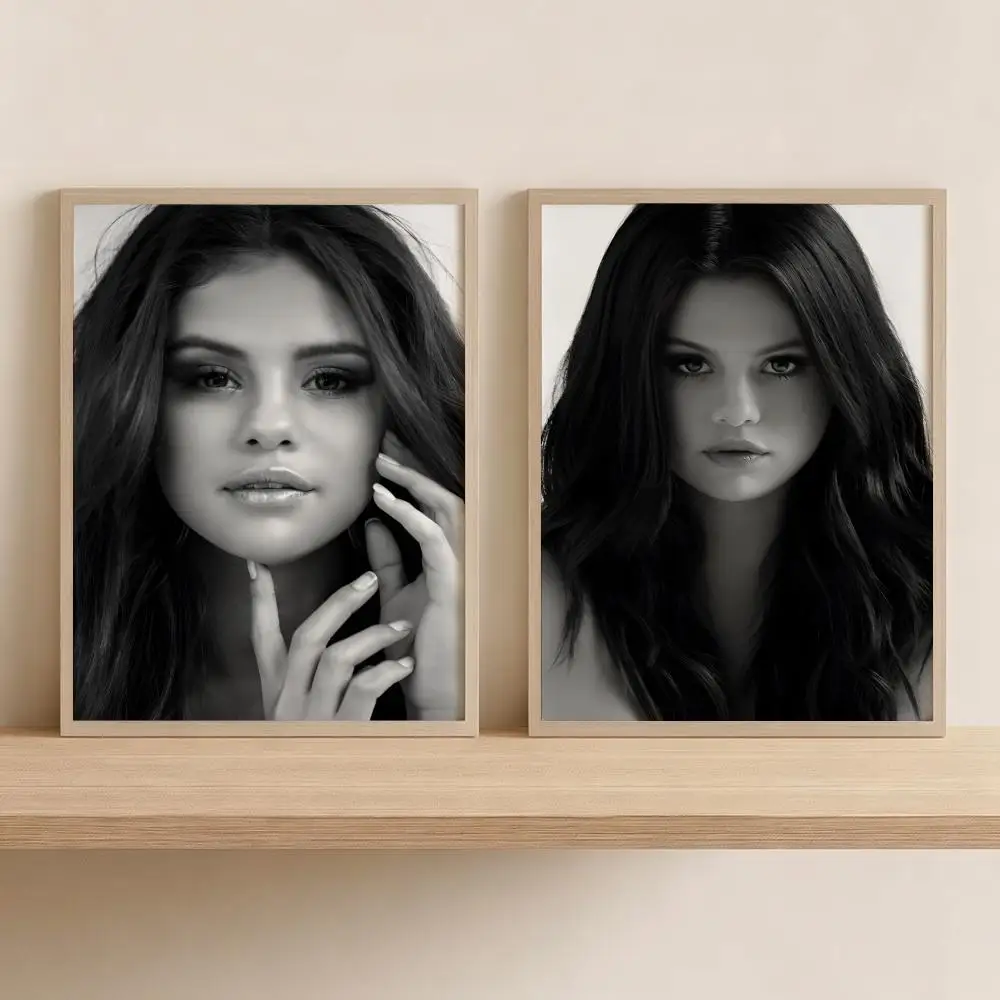 S-Selena Gomez Singer Painting Calligraphy Modern Canvas Wall Art for Bedroom & Living Room | Home Decor Gift