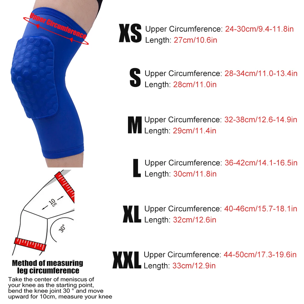 1ペアハニカムバスケットボール膝パッドショートデザイン圧縮脚スリーブニーパッドバレーボールプロテクターブレースサポート