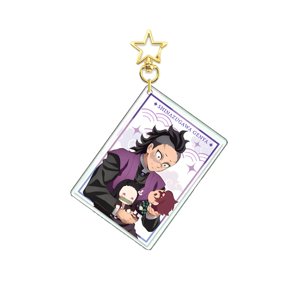 أنيمي Tanjirou Nezuko Mitsuri حقيبة قلادة Kimetsu No Yaiba 6 سنتيمتر سلسلة مفاتيح مصنوعة من الأكريليك الهدايا نموذج شخصية المشجعين هدية عيد الميلاد