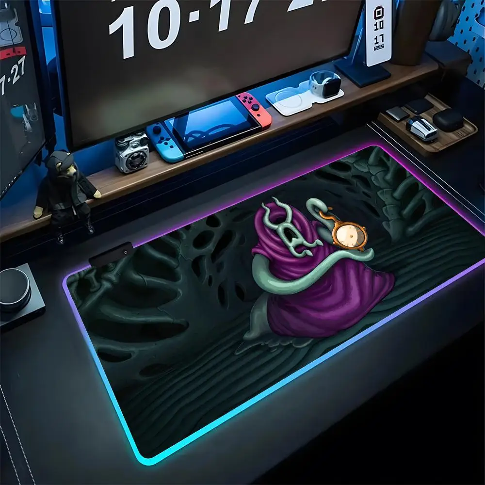 Slay The Spire Mouse Pad Gaming Rgb Mousepad Backlit Keyboard Gamer Girl Xxl Laptop Mat Desk Decor Table Pads Deskpad