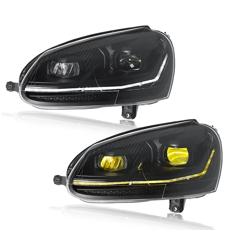 

for 06-10 Volkswagen Golf 5 Headlight Assembly Modification Including Lens Daytime Running Lights Flowing Turn Signals
