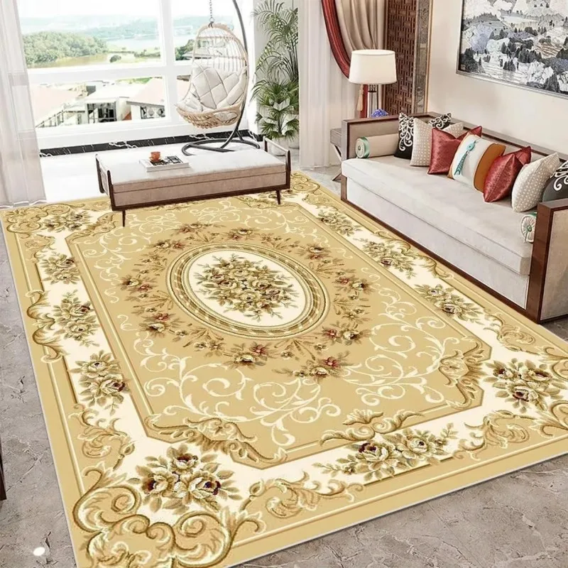 VIKAMA European-style Classical Carpet: Comfortable and Sound-Absorbing Living Room Sofa Mat, Bedroom Bedside Rug, Home Decor